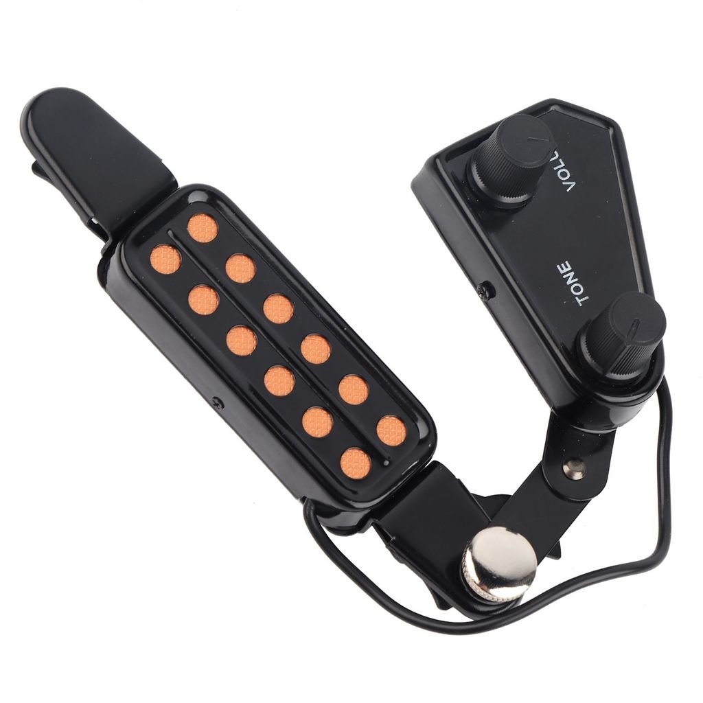 12 Sound Hole Magnetic Pickup Transducer mit Volume Tone Tuner Kit für Akustikgitarre