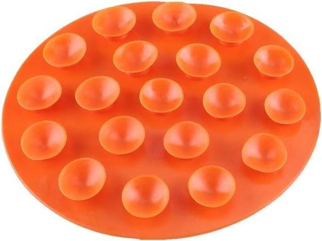 Disque antidérapant orange pour cuisine et salle de bain - Lot de 3
