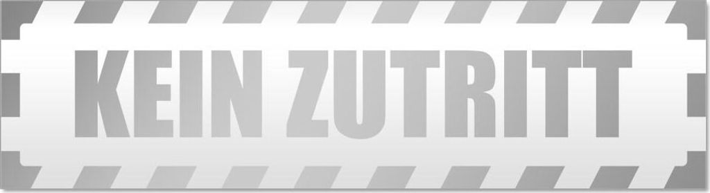 Kein Zutritt Piktogramm gestreift Magnetschild Schild magnetisch