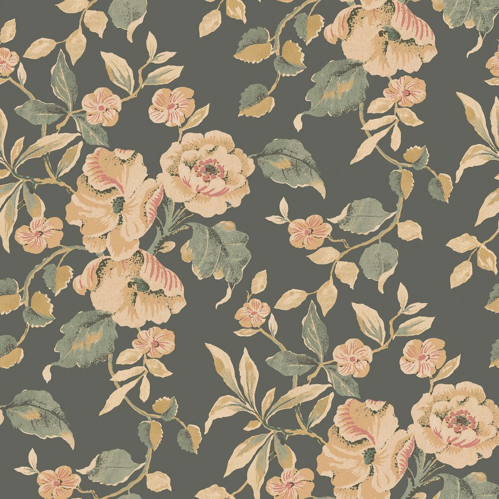 Laura Ashley Vliestapete Alyworth Trail Grün