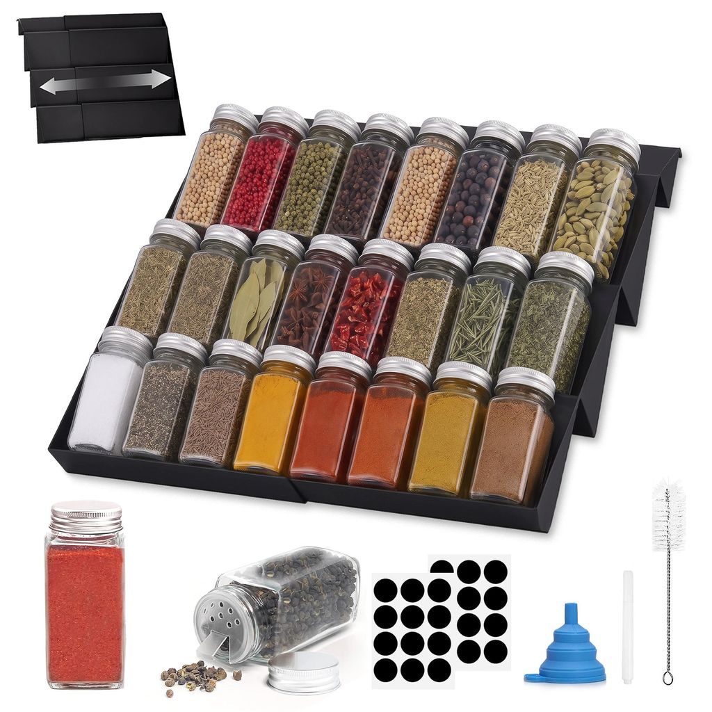 2er set verstellbares Gewürzregal Schublade, mit 24 Produktbild 