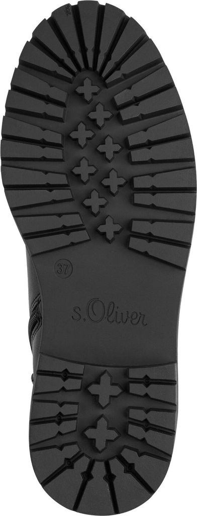 s.Oliver Damen Stiefelette Chelsea Boot mit Plateau und Stretcheinsatz 5-25449-43, Größe:37 EU, Farbe:Schwarz