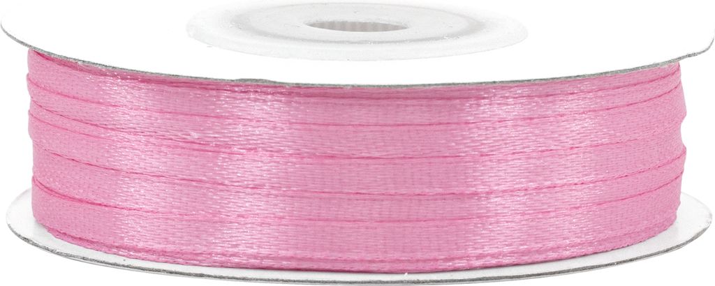Satinband 3mm x 50m Rolle Rosa Produktbild 