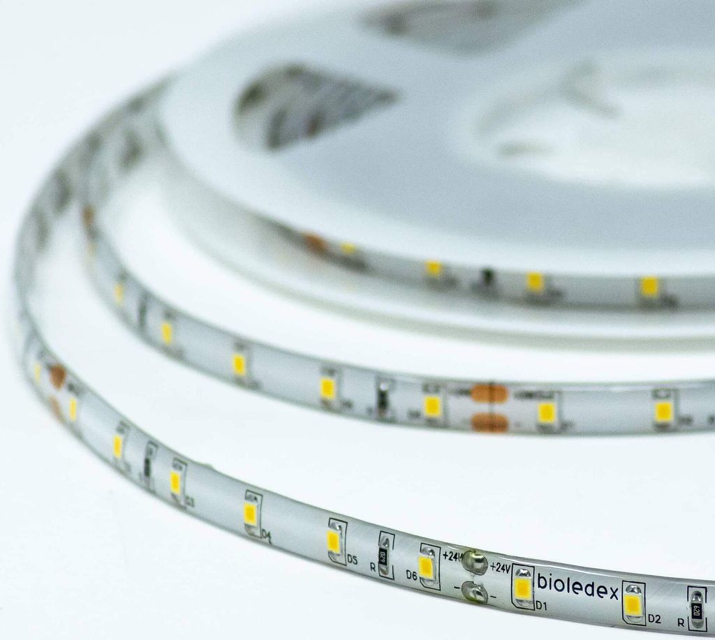 Bioledex LED Streifen 24V 12W/m 60LED/m 6000K IP65 5m Rolle tageslichtweiss LED-Stripe