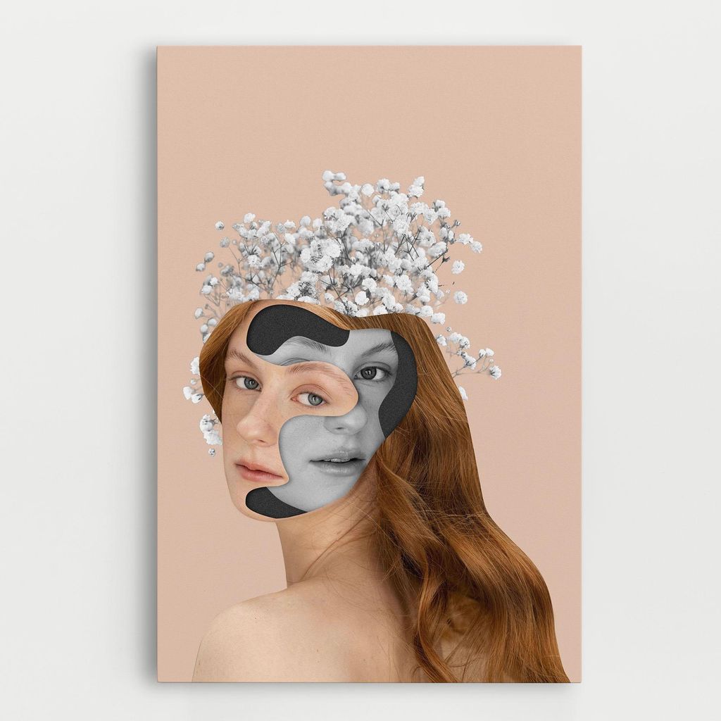 ARTHUB Leinwandbild 80x120 cm, Abstract Combination | Wohnzimmerdekoration, Hängende Bilder, Wanddekoration, Heimdekoration, Frauen, Abstrakte F...