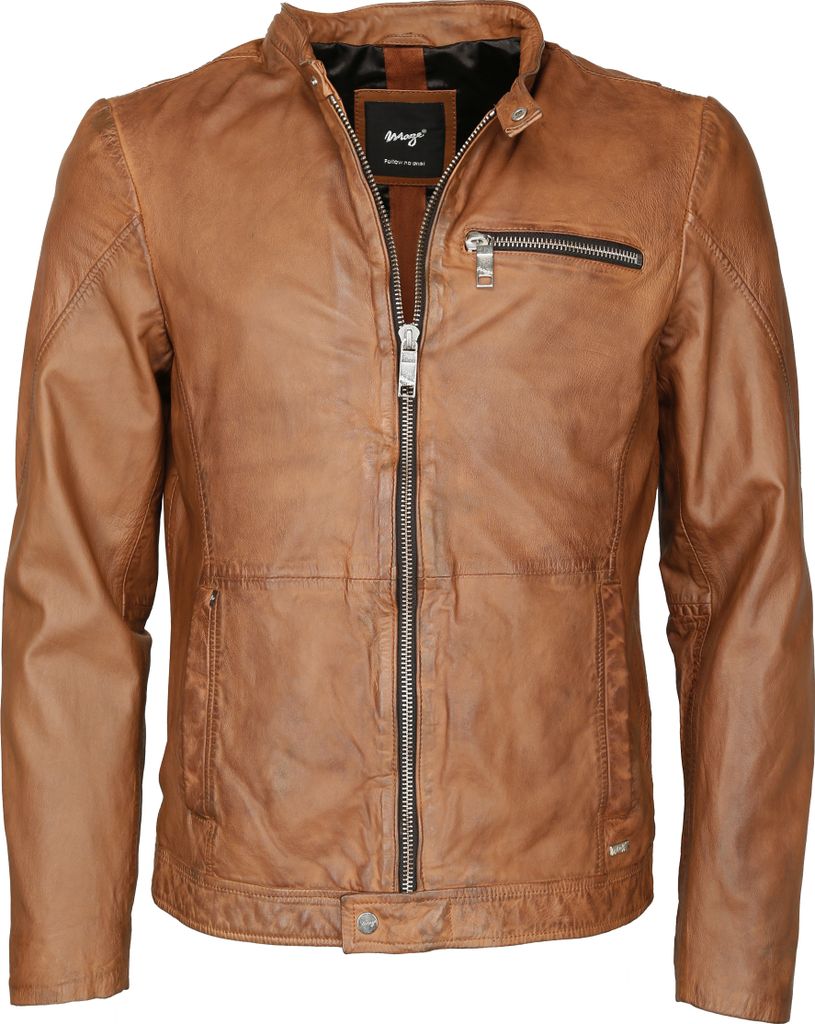 Maze Lederjacke 181Berwick Herren cognac S