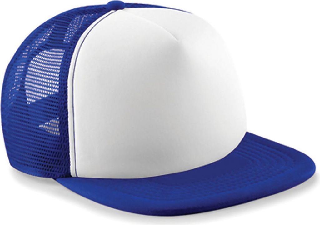 Beechfield B645 | Vintage Snapback Trucker Cap / Kappe / Mütze / Hut - Farbe: Bright Royal/White - Größe: One Size