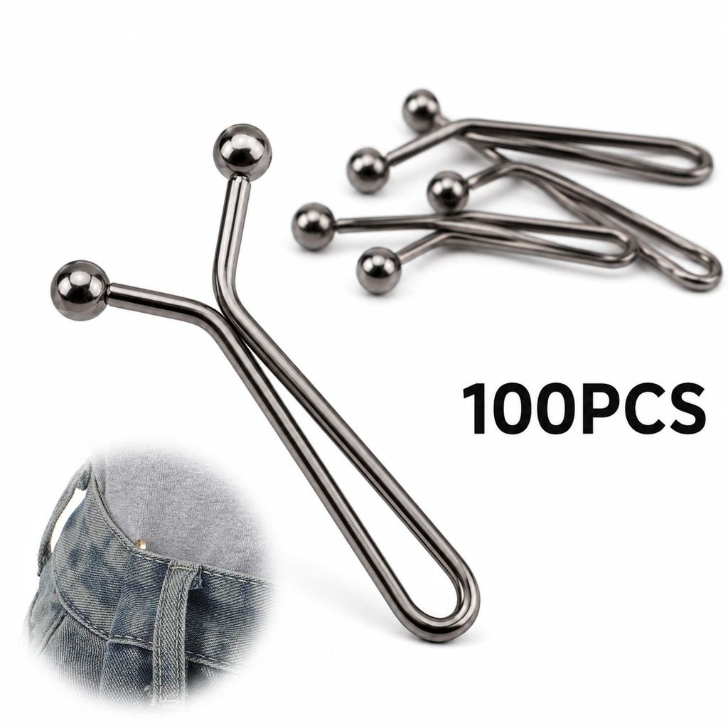 100 Stück Hose Enger Machen Clip, Verstellbare Hosenbund Produktbild 