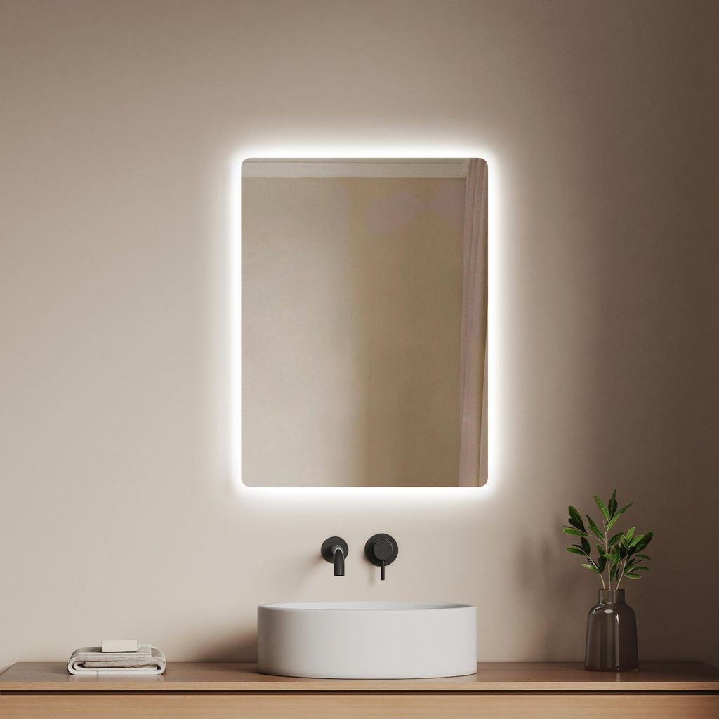Espejo de baño EMKE con iluminación LED, espejo de pared Imagen del producto 
