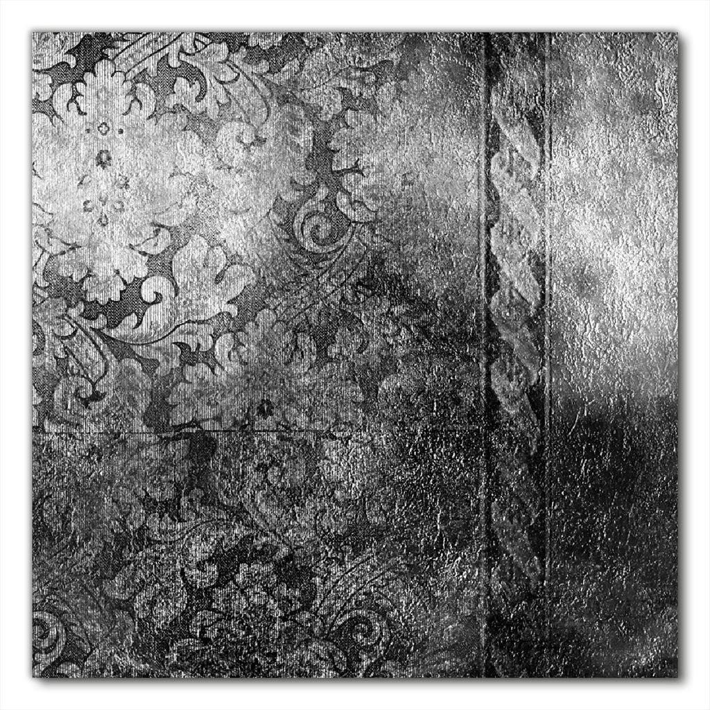 Wallario selbstklebende Möbelfolie/ Tischdecke für Innen und Außen, Größe: 60 x 60 cm - Schnörkelmuster in grau