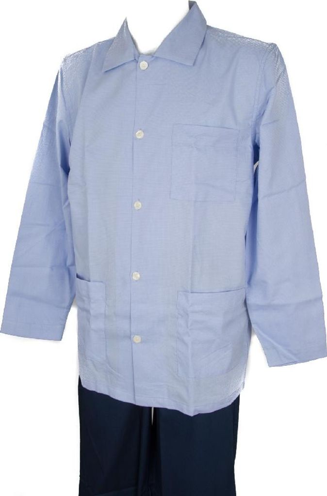 Langärmliger Baumwollpyjama für Männer mit RAGNO-Knöpfen Artikel N20702, 5-QUINTA (EU L - F 4 - USA M - GB 36), Cotone 100%
