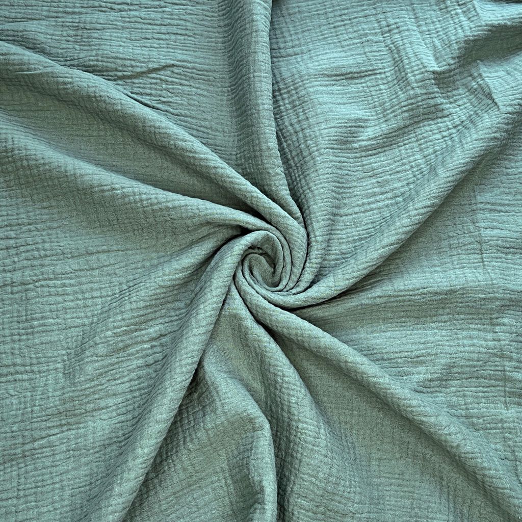 Musselin double gauze dunkles Salbei (Laurel)