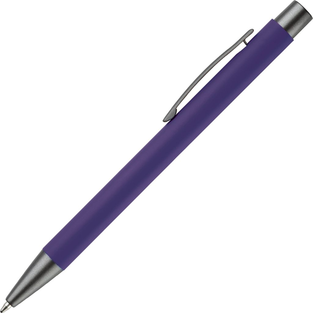 Kugelschreiber / aus Metall / mit Soft-Touch / Farbe: lila Produktbild 