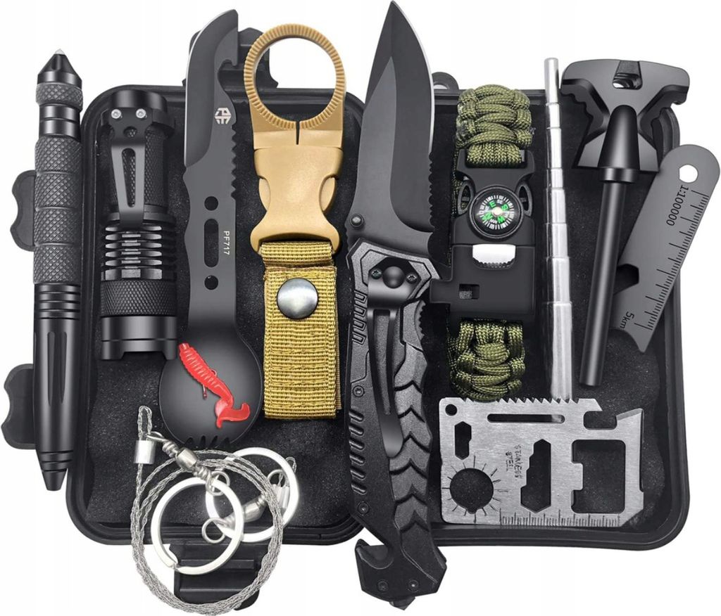 Kit De Survie 12-en-1 SHUNING - Outils D'urgence Avec Boussole Et Bracelet