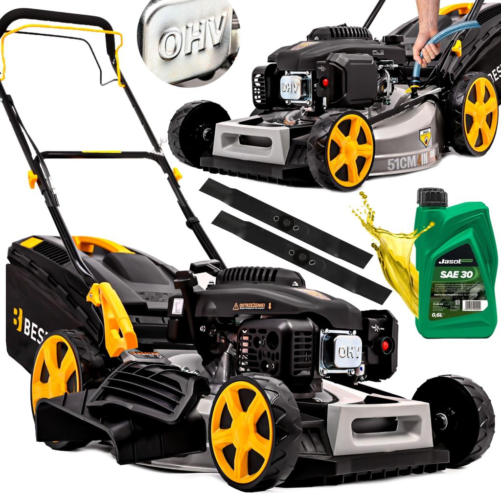 Kosiarka Spalinowa z Napędem MOCNA Do Trawy 196CC 53cm 2X Zdjęcie produktu 