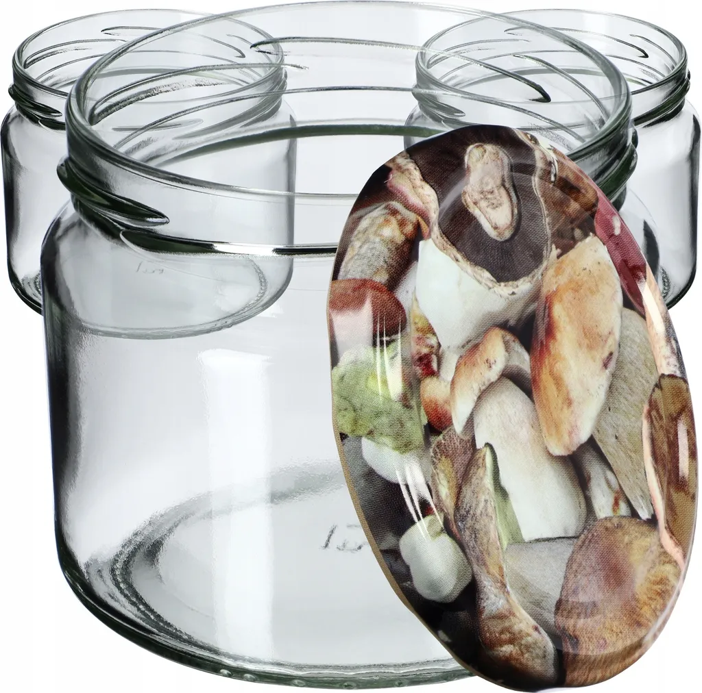 Barattoli da conserva KADAX con coperchio "Sonka", barattoli per marmellata, barattoli da conserva, 330 ml, coperchio a fungo, 10 pezzi - 10