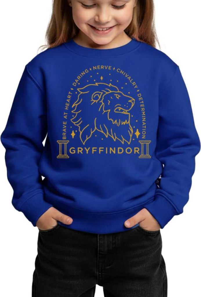 Spreadshirt Harry Potter Gryffindor Löwe Kinder/Teenager Premium Pullover, 146/152 (10 Jahre), Royalblau