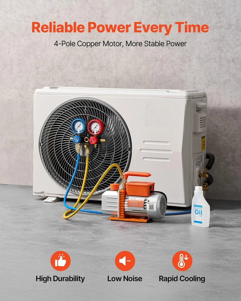 Pack pompe à vide 4,5 CFM pour éliminer l'humidité des circuits de clim