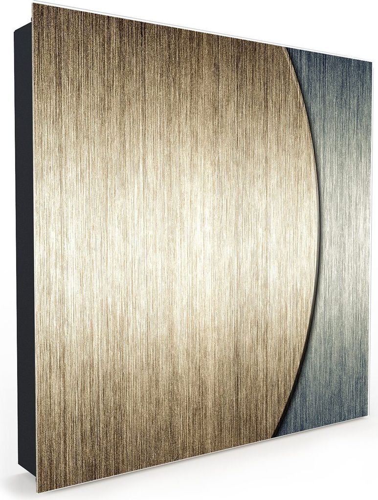 Nachbildung-Schlüsselkasten, Magnetpinnwand und Memoboard mit Glasfront Motiv Zerkratzte Metallplatte