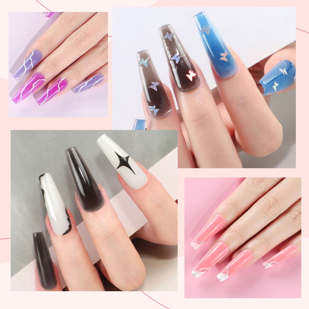 Poly Extension Gel Nagel Kit mit UV LED Lampe Slip Lösung Produktbild 8