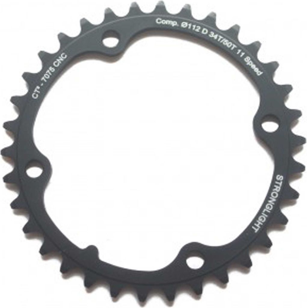 STRONGLIGHT 273153 Kettenblatt Type F 145/112mm innen 39 Zähne, 11-fach, schwarz (1 Stück)