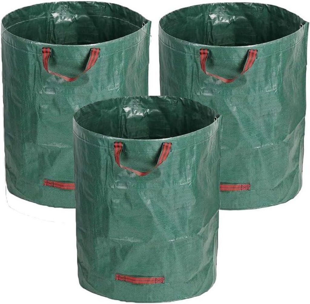 Gartensack afvalzakken, set van 3 stuks, robuust, groene Productafbeelding 
