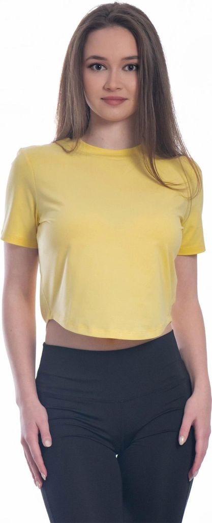 Damen Crop Top – Baumwolle Stretch, Slim Fit, Kurzarm, Rundhals, Bauchfrei, XS–XL