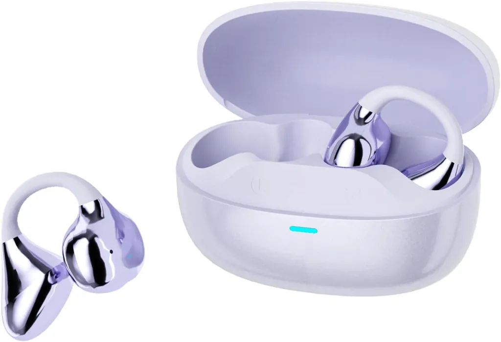Open-Ear-Kopfhörer I5, Kabellose Bluetooth 6.0 Clip-On-Ohrhörer mit ENC, IPX5 wasserdicht, 36 Std. Langlebige Wiedergabe, Kristallklare Gespräche