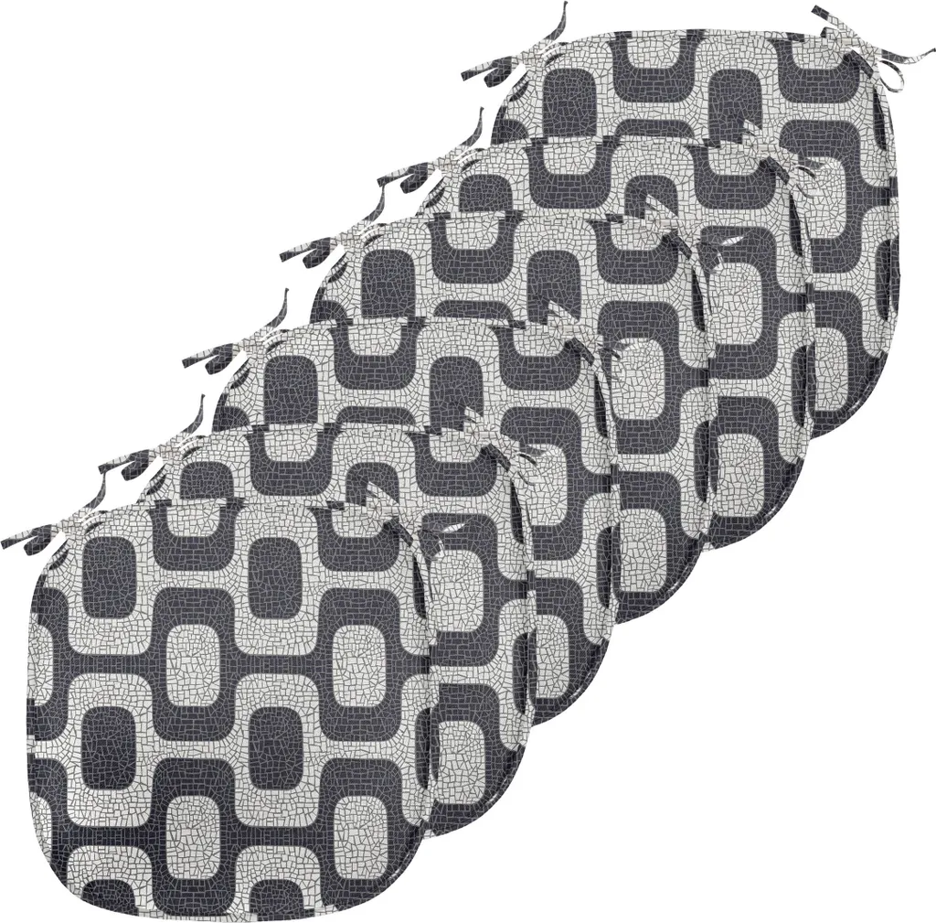 Coussins de Chaise Imperméables 40x40 cm avec Sangles pour Cuisine