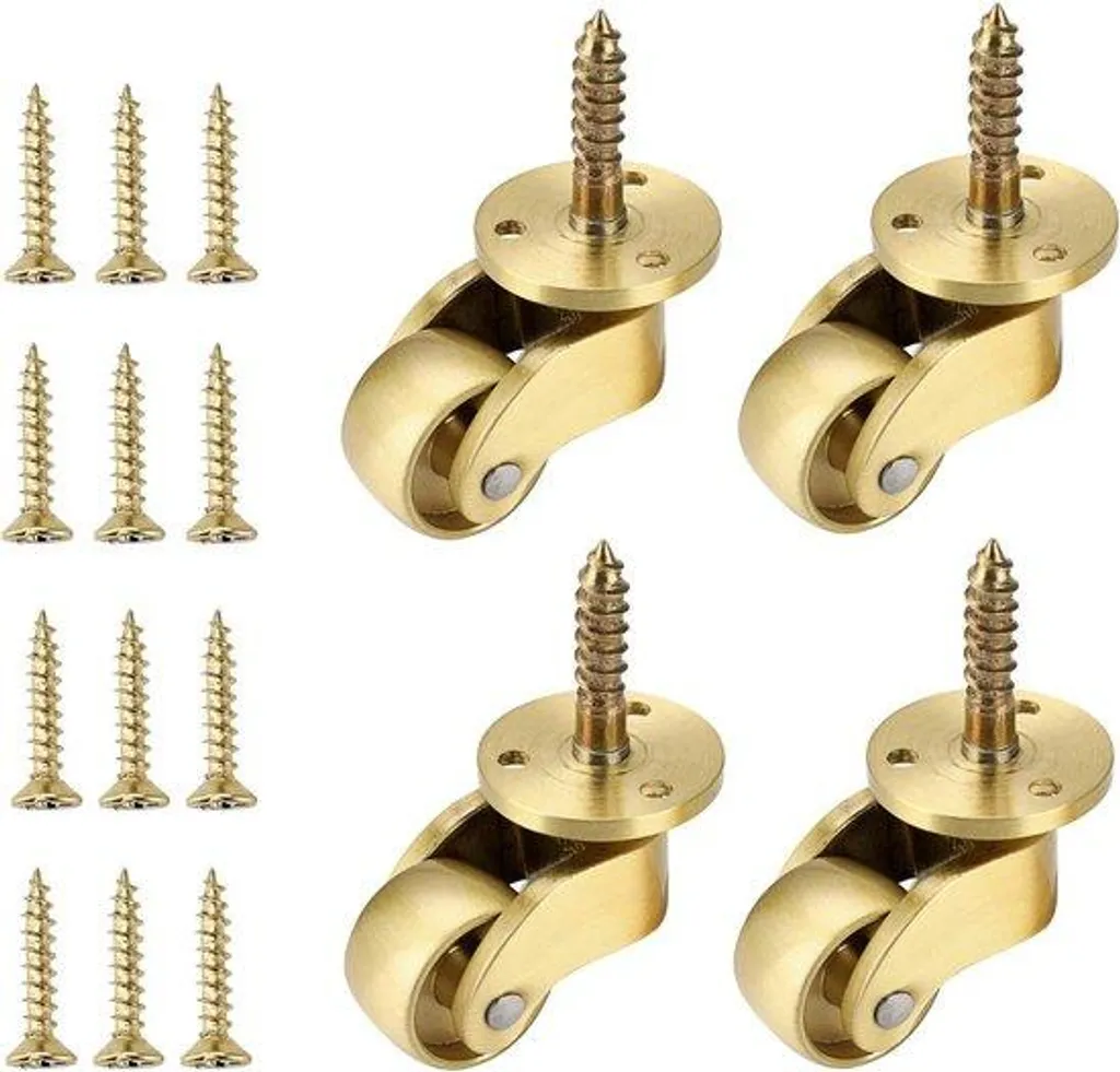 Roulettes pivotantes pour fauteuils et canapés en laiton massif 22mm