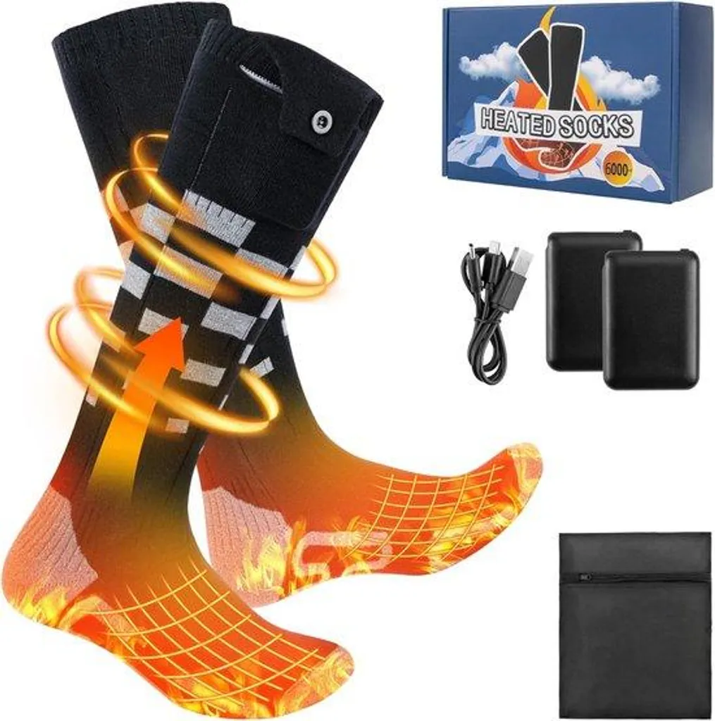Chaussettes chauffantes contre les pieds froids avec batterie puissante