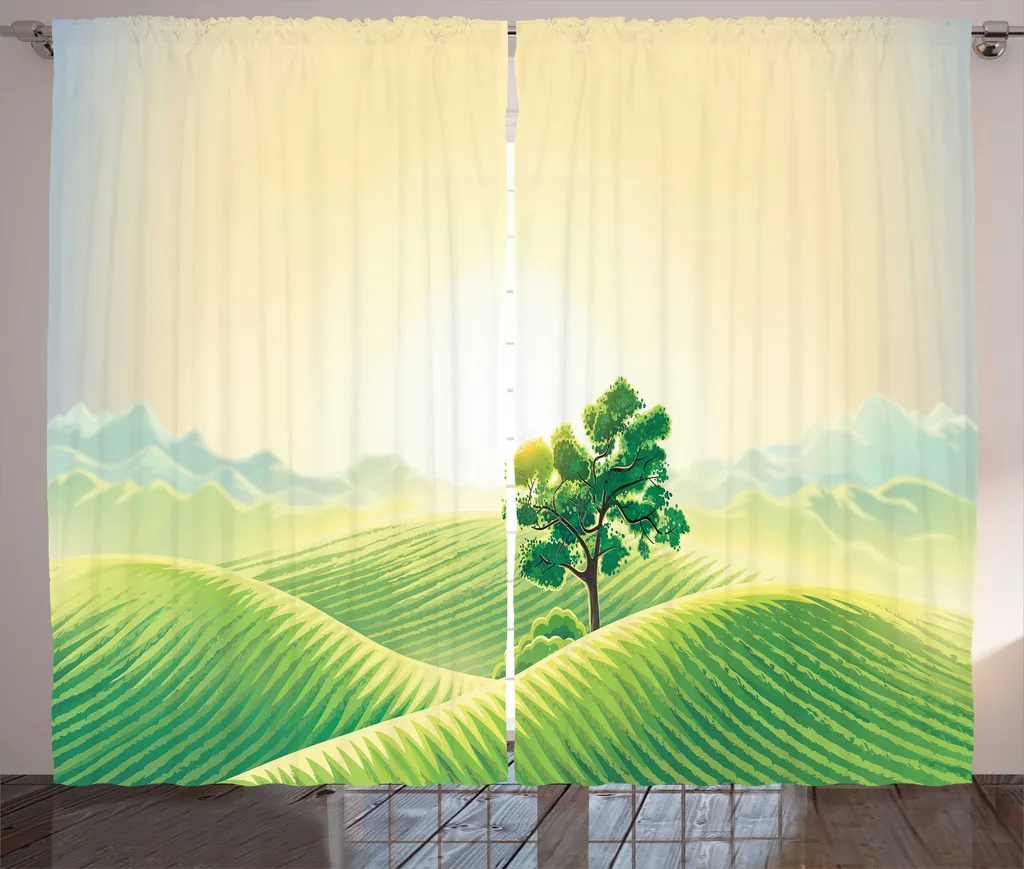 Tenda ABAKUHAUS Paesaggio Natura 280x175 cm - Tenda Verde Felce Alba