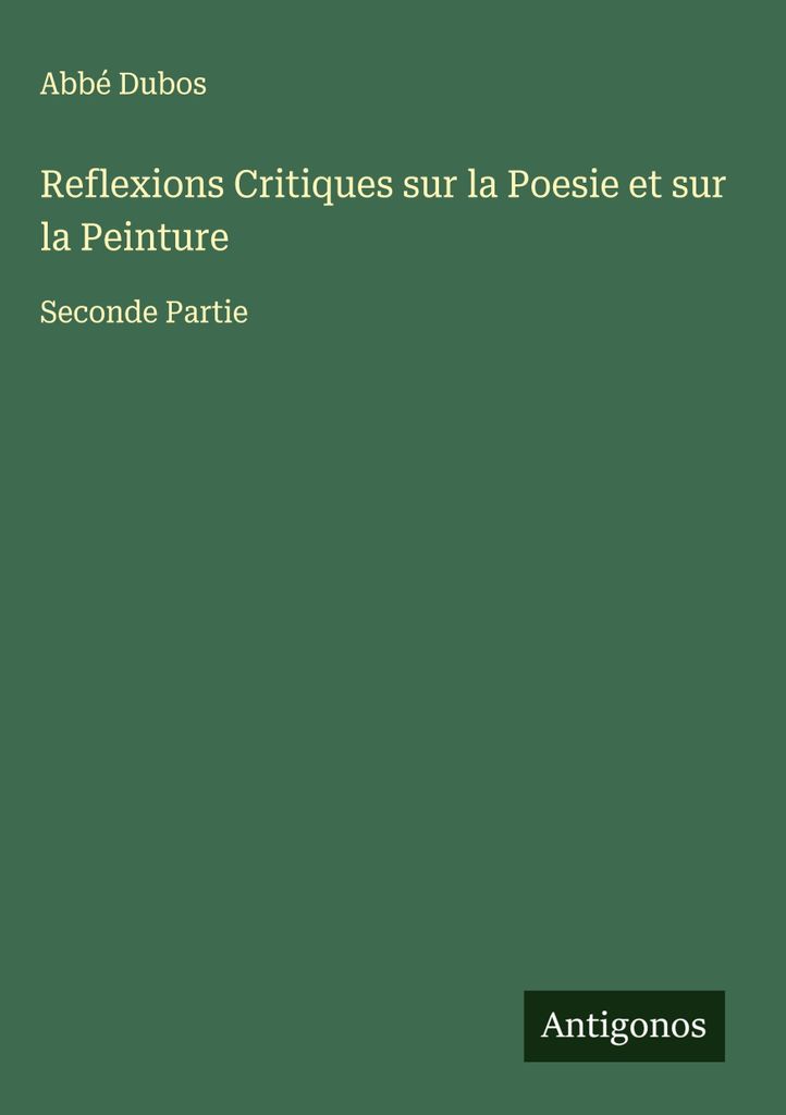 Kritische Reflexionen über Poesie und Malerei