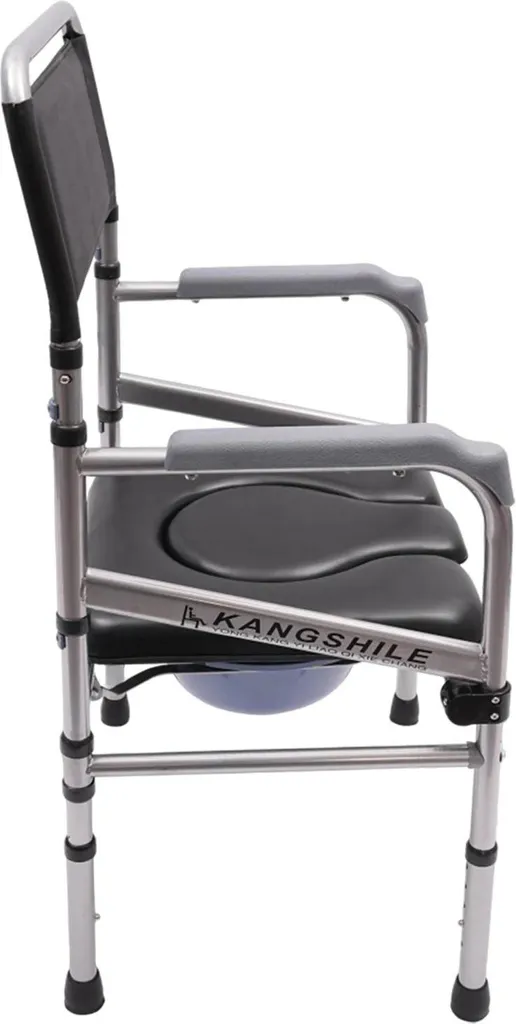 Chaise de douche percée pliable : fini les risques de chute - 175kg Noir