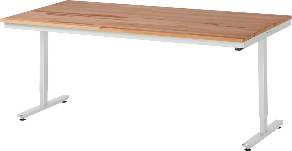 RAU Arbeitstisch adlatus 150 elektrisch höhenverstellbar Buche-Massiv-Platte 2000 mm x 1000 mm
