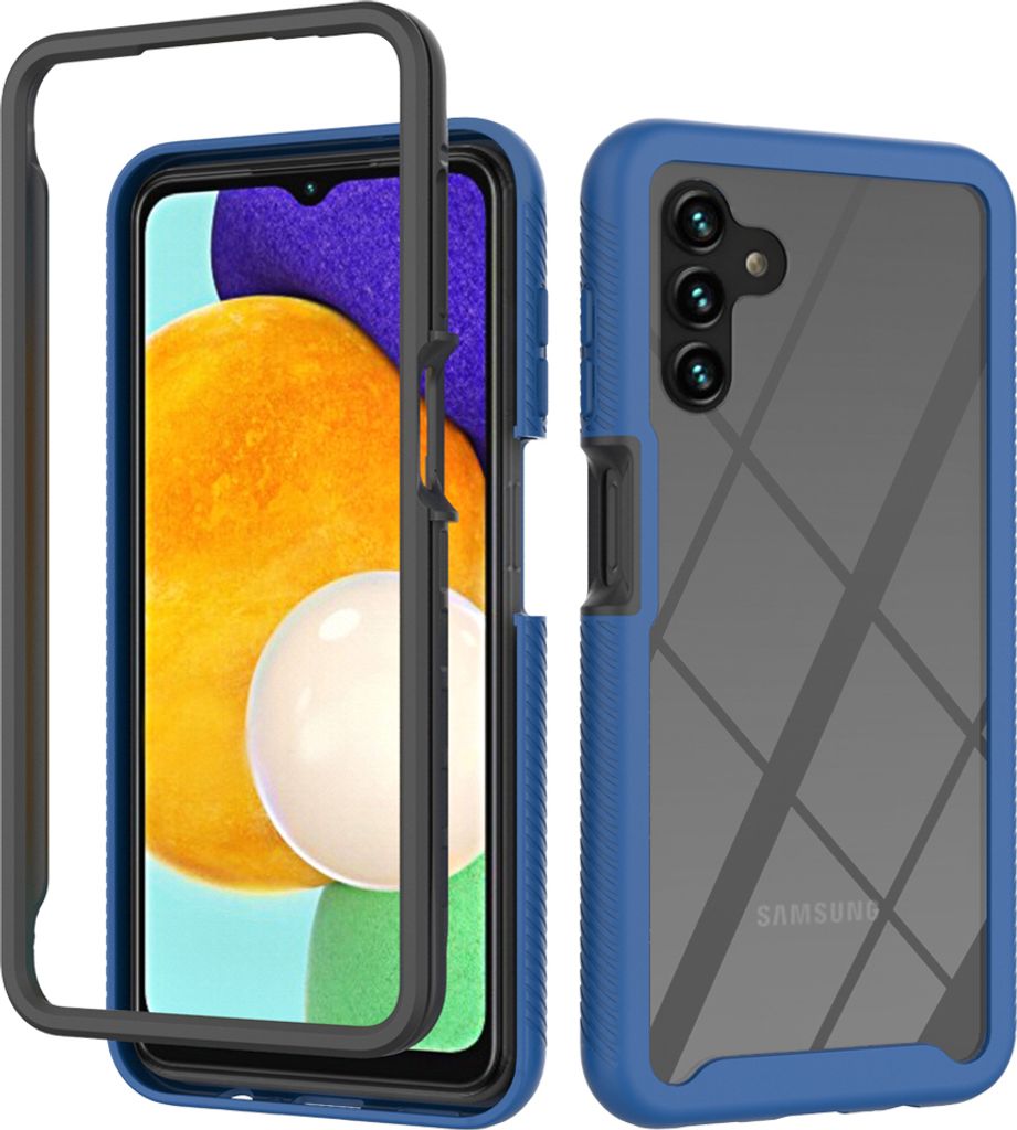 Galaxy A13 5G Hülle, Hybrid Transparente Rückseite Robust TPU Bumper Rutschfest Stoßfest Ganzkörper Schutzhülle für Samsung Galaxy A13 5G Dun...