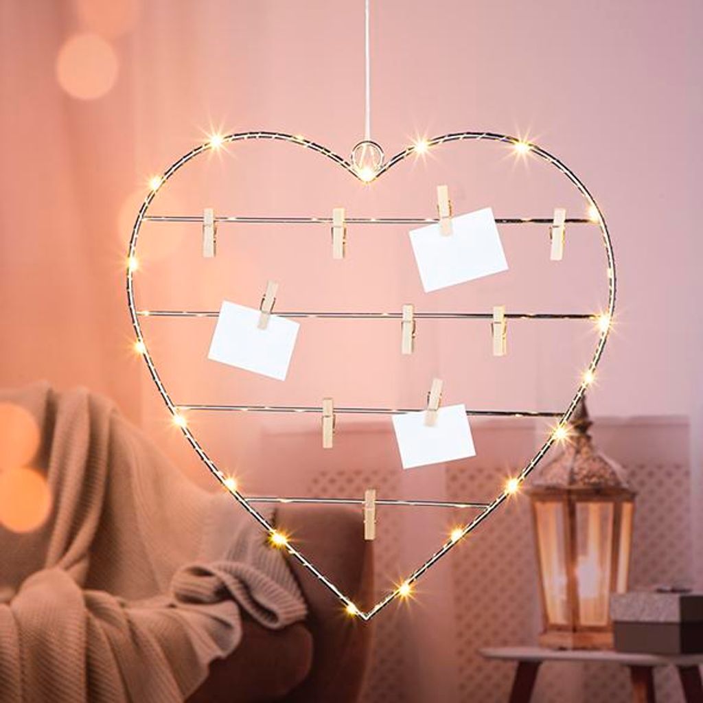 LED srdce na zavesenie 20 LED teplá biela  Haushalt- Obrázok produktu 