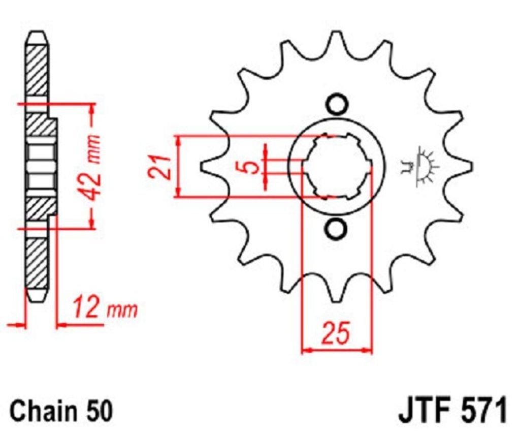 JTSPROCKETS vorne JTF571.15 Kettenritzel