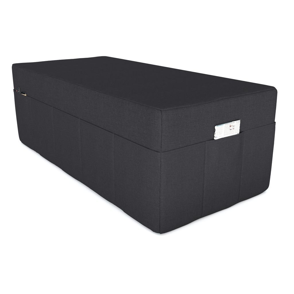 POKAR Husse für Klappmatratze 3-teilige Faltmatratze Gästematratze Feldbett Klappbett, Größe:Husse 140 x 195, Farbe:Schwarz