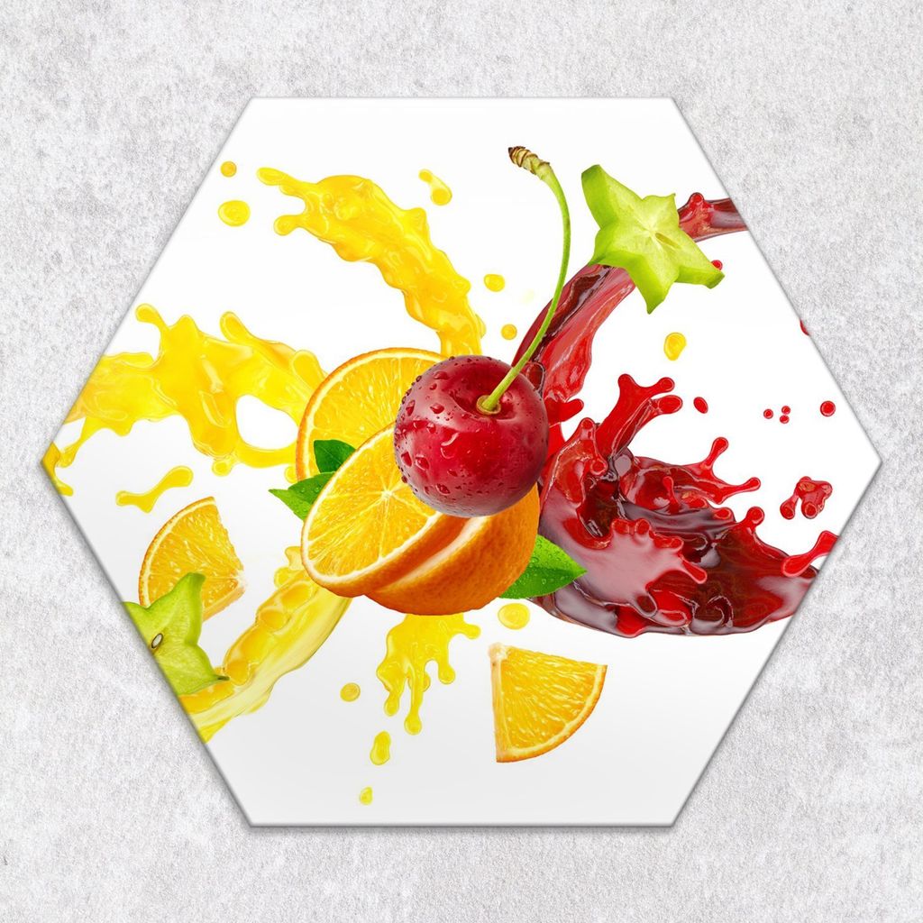Glas-Herdabdeckplatten Glaskeramikkochfeld-Abdeckung Spritzschutz Glas hexagon 40 cm Spritzfrüchte