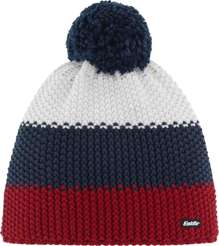 Bonnet en Laine Eisbär Star Pompon MÜ Chaud et Confortable Bourgogne