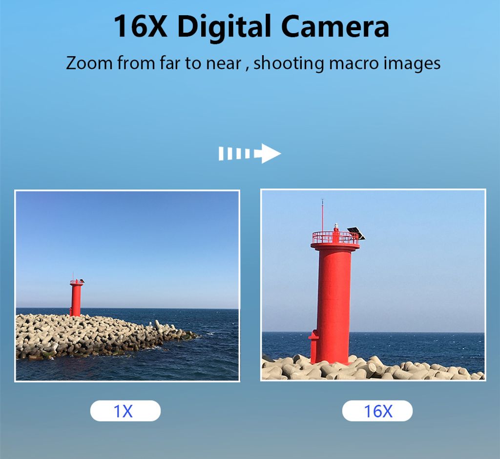 Andoer 1080P Digitalkamera, Fotokamera, Autofokus, 16 × Produktbild 11