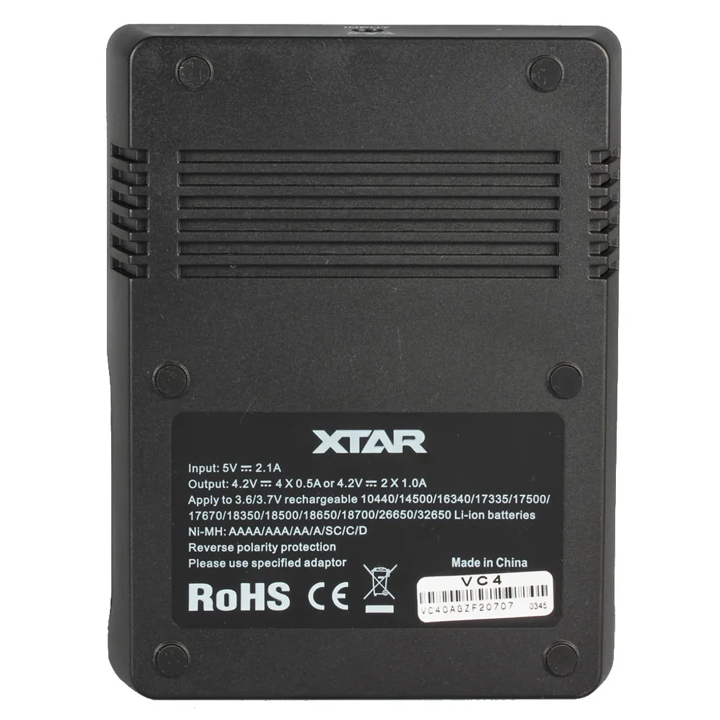 Chargeur Accu XTAR VC4 à 4 Slots avec Écran LCD et Alimentation USB Rapide - 11