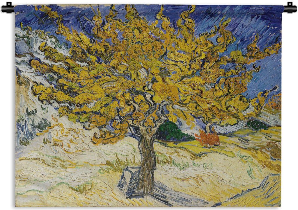 MuchoWow Wandteppich Wandbehang Maulbeerbaum - Vincent van Gogh 90x67.5 cm Tapisserie Dekoration Wandtuch - Fototeppich - Wand-Skulpturen