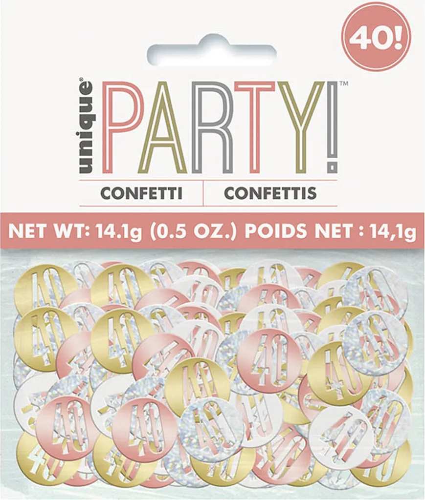 Décoration de Table Confettis Happy Birthday Or Rose Métal 14g #40