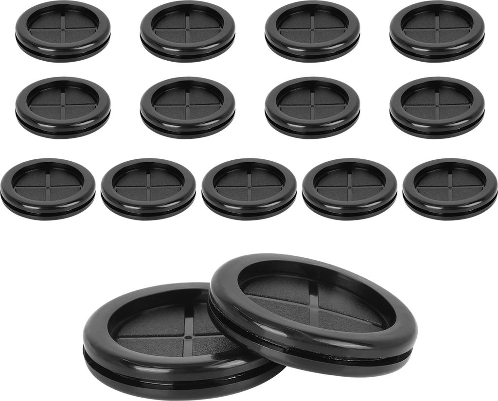 15Stk. 50mm Gummitülle Doppelseitig Kabelschutz Schwarz für Auto
