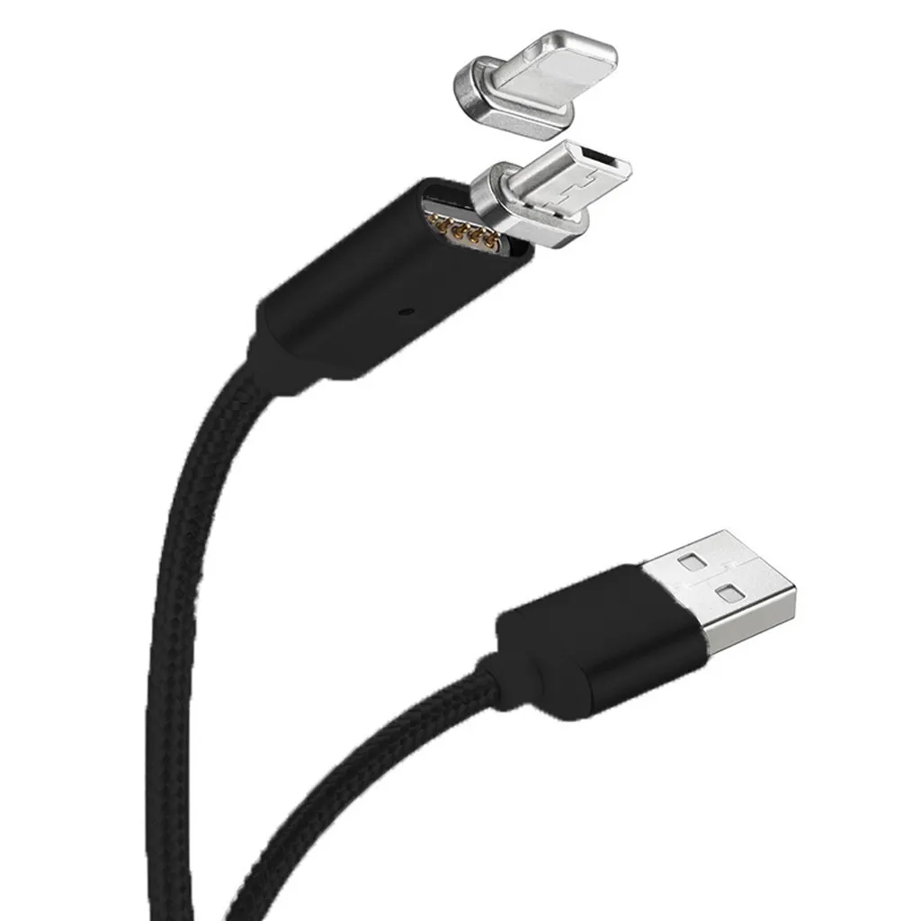 Cavo Magnetico Cyoo 2-in-1 Micro USB e Lightning 1m - Nero Dati e Ricarica