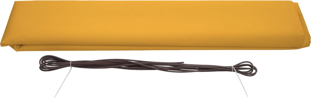 Ersatz-Bezug für Markise HWC-H27, Vollkassette Ersatzbezug Sonnenschutz 6x3m Polyester gelb