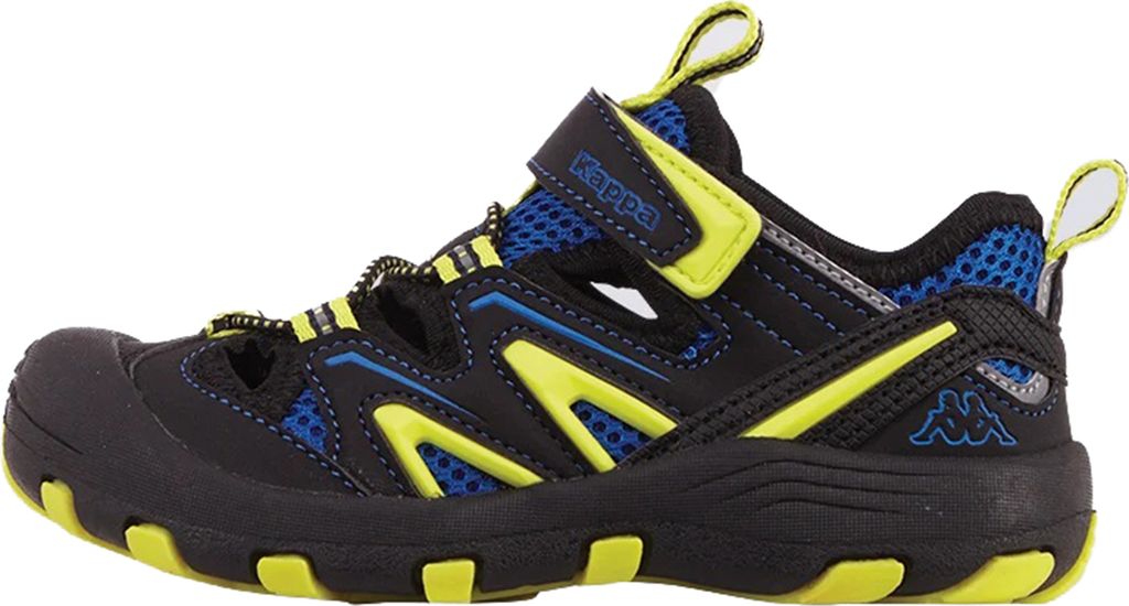 Kappa Kinder Sandale Sommerschuhe Schuhe 260682K 1133 Black/Lime, Schuhgröße:33 EU
