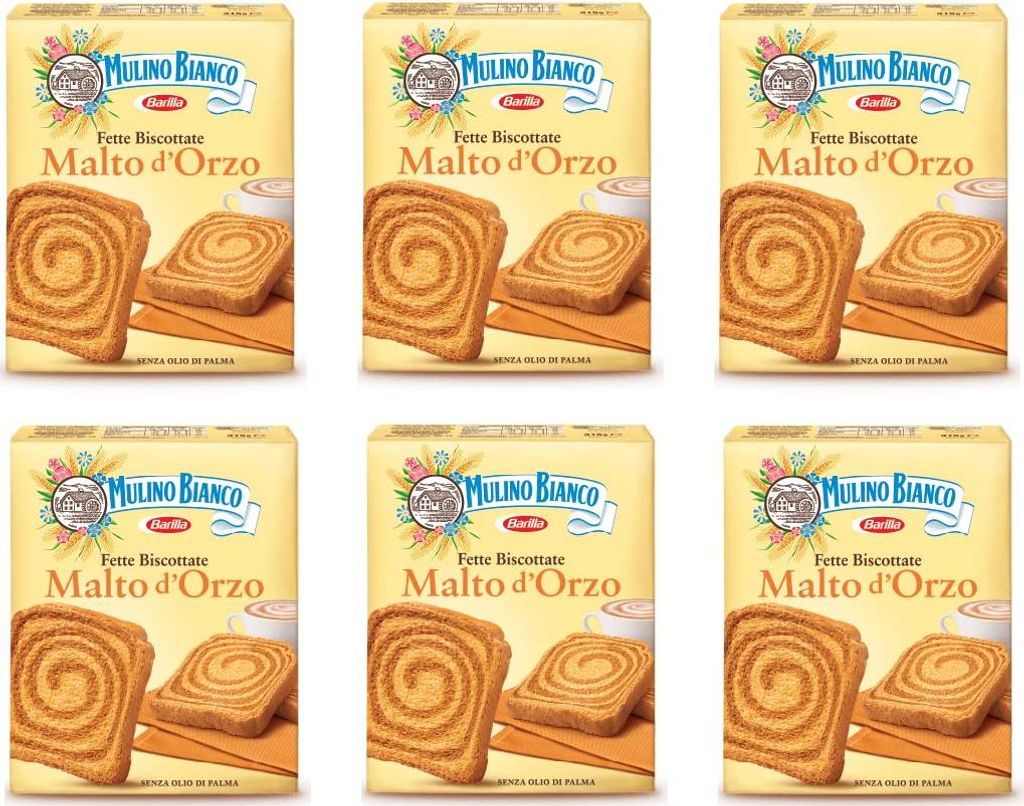 6x Mulino Bianco Fette biscottate Gerstenmalz 315g Gerste Produktbild 